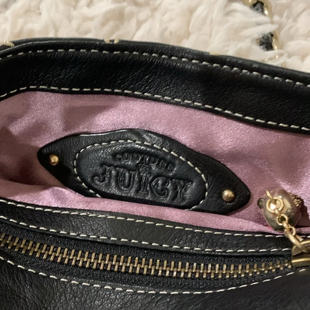 Vintage Y2K Juicy Couture Wild Stitch Quilted Leather Crossbody Bag Rare